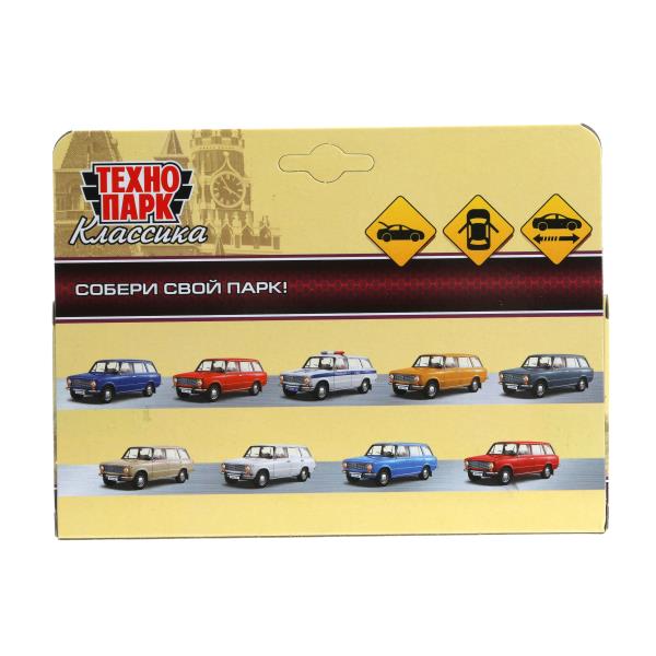 Машина металл ваз-2102 12 см, двери, багажник, инер,бежевый, кор. Технопарк в кор.2*36шт