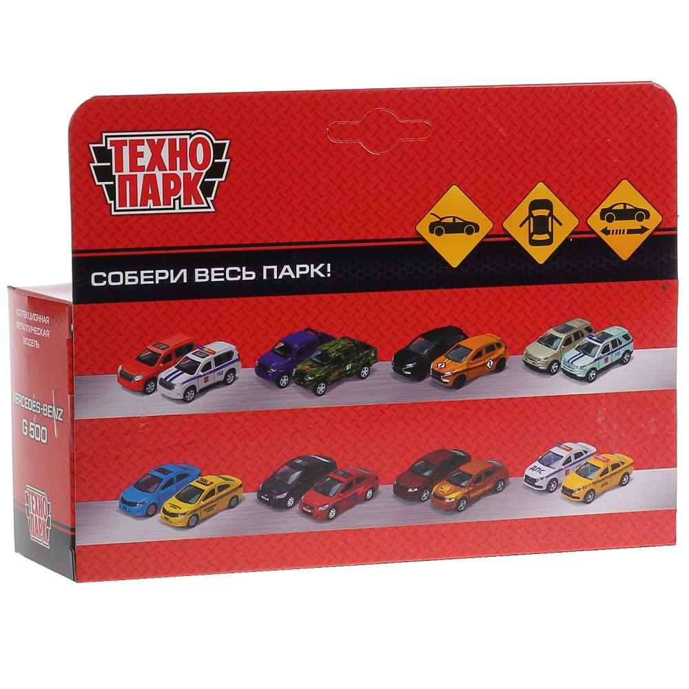 ТМ Технопарк. Машина металл "MERCEDES-BENZ G-CLASS СПОРТ" 12см, открыв. двери, инерц. в кор.2*36шт