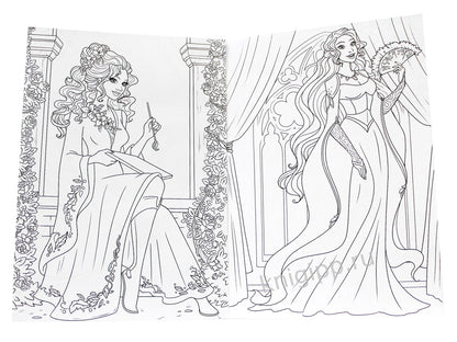 РАСКРАСКА А5 эконом. ПРЕКРАСНЫЕ ПРИНЦЕССЫ