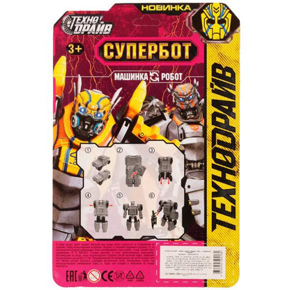 Робот трансформирующийся в машину, блист.17*26*4см ТЕХНОДРАЙВ в кор.2*72шт
