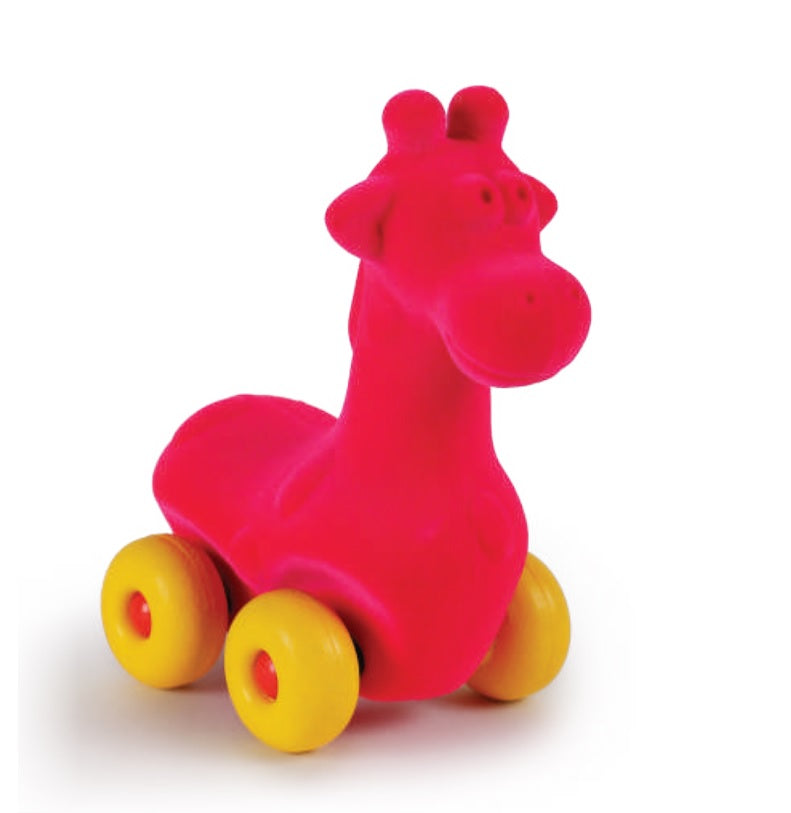Rubbabu. 20130 Каталка "Жираф на колесах" большой, из каучука