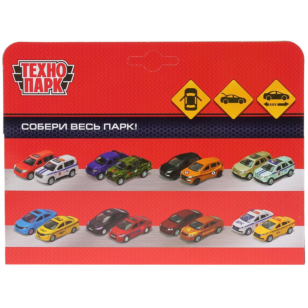 Machine en métal "TOYOTA PRADO", d'une longueur de 12 cm, ouverte. двери, инерц, ЧЁРНЫЙ в кор. Parc technologique dans le cor.2*36шт