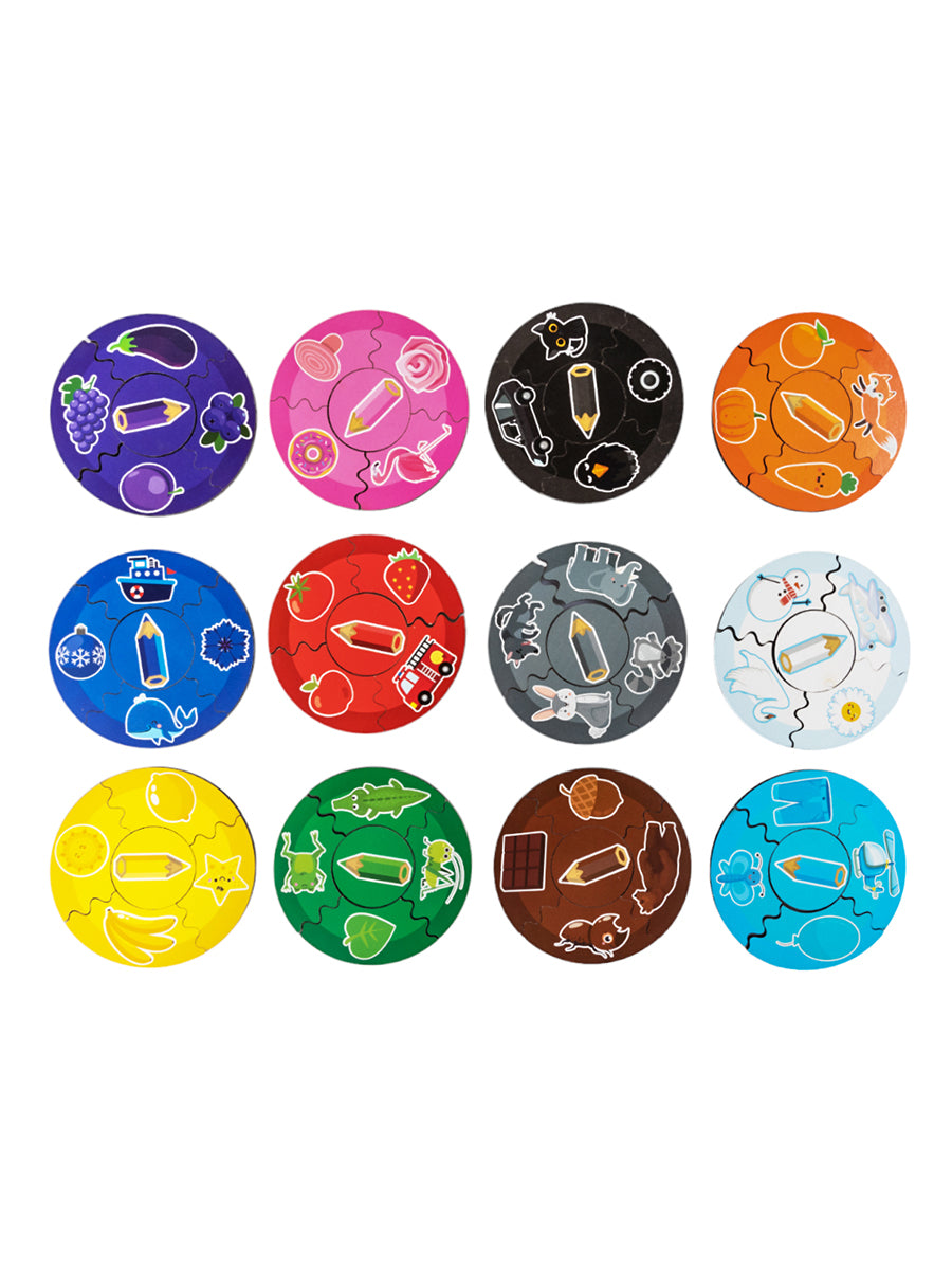 Пазлы из дерева. Mon premier paquet "Цвета" 60 эл