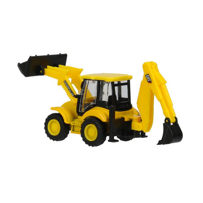 Машина металл гусеничный экскаватор-погрузчик, 15 см, дверь, инерция Технопарк в кор.2*24шт