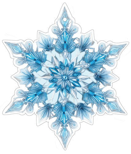 М-17480 Вырубная фигурка. Снежинка (двухсторонняя, ВД-лак)