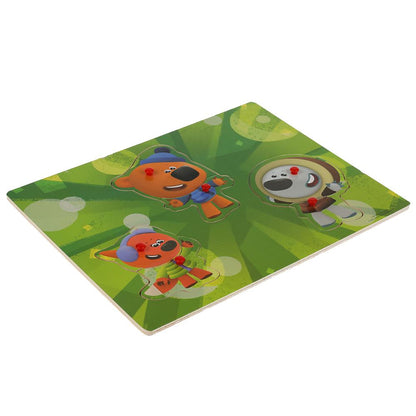 Игрушка деревянная Ми-ми-мишки одевашка Буратино в кор.100шт