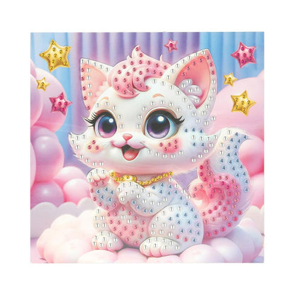 Mosaïque d'album 15*15, en corbeau, chat en métal АРТ en cor.48шт