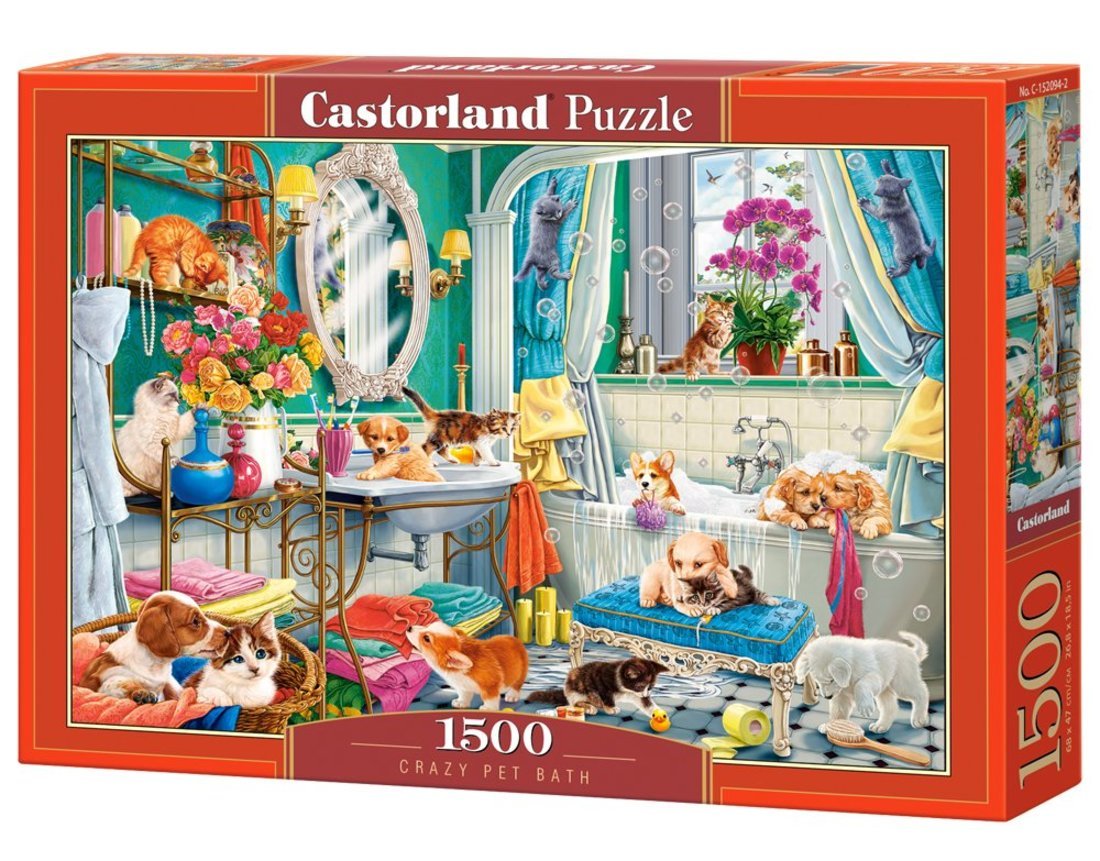 Castorland. Пазл 1500 арт.C-152094 "Переполох в ванной комнате"