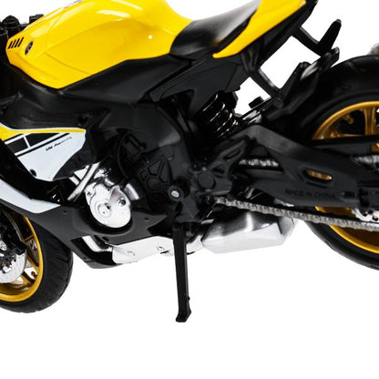 Модель металл yamaha yzf-r1 МОТОЦИКЛ, 17 см, вращающийся руль, подвеска Технопарк в кор.24шт