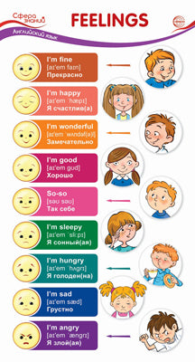 ШМ-15167 Карточка-шпаргалка. Sentiments (Чувства) (110х205 мм)