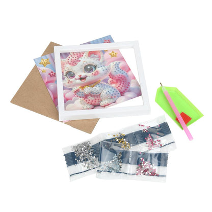 Mosaïque d'album 15*15, en corbeau, chat en métal АРТ en cor.48шт