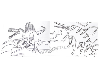 РАСКРАСКИ А5 эконом. альбомные. ДИНОЗАВРЫ (новая)