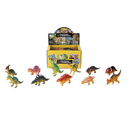 Игрушки пластизоль ДИНОЗАВРЫ в асс. на дисплее Рассказы о животных уп-24шт в кор.2*6уп