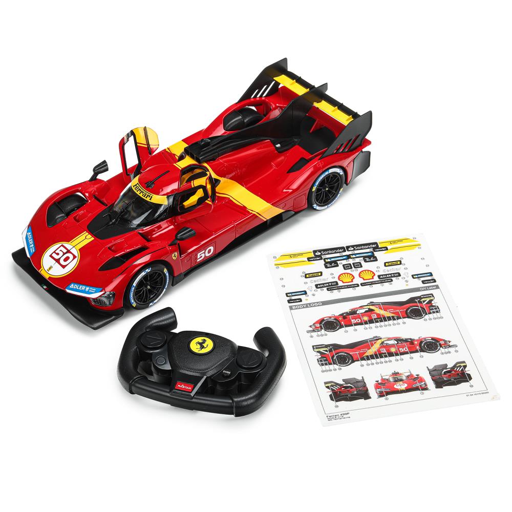 Машина р/у ferrari 499p 1:14, свет, 2 ск-ти, двери открываются Rastar в кор.6шт