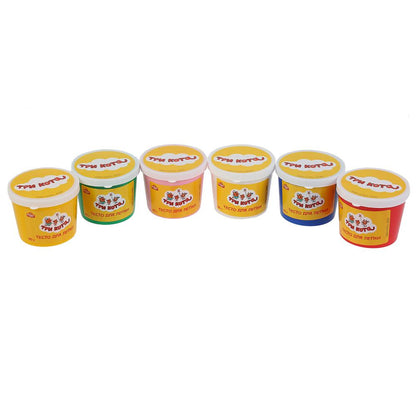 ТМ МУЛЬТИ АРТ Тесто для лепки, 6 цв. по 60 г "Три Кота" в кор.12шт