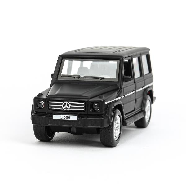 Машина металл MERCEDES-BENZ G-CLASS МАТОВЫЙ 12 см, двер, багаж, черный, кор. Технопарк в кор.2*36шт