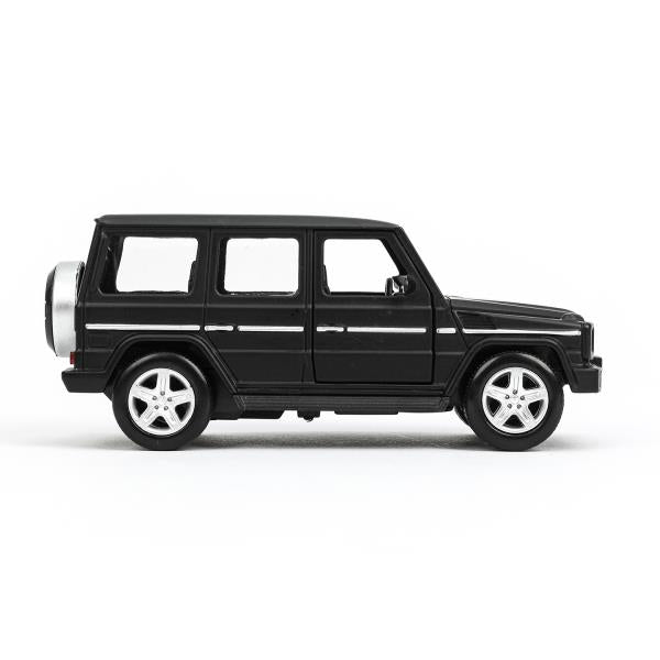 Машина металл MERCEDES-BENZ G-CLASS МАТОВЫЙ 12 см, двер, багаж, черный, кор. Технопарк в кор.2*36шт