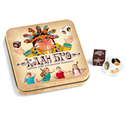 ИГРА НАСТОЛЬНАЯ "КЛАН БРО" (ЖЕСТЯНАЯ КОРОБОЧКА) в кор.42шт