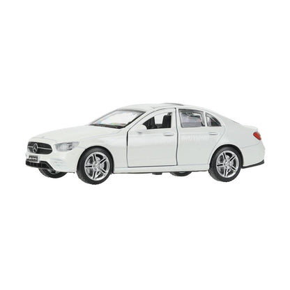 Машина металл MERCEDES-BENZ e-class amg 12см, дв,баг,ин,белый, кор. Технопарк в кор.2*36шт