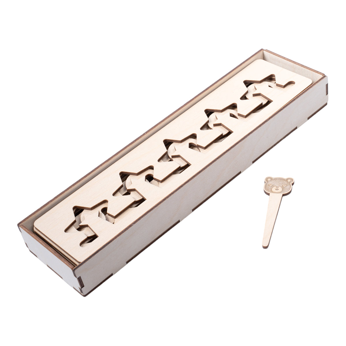 Игра развивающая деревянная "Магические линейки" (трафареты)