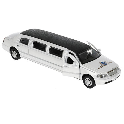 LIMO80208-18SL-MIX 313421 Машина металл свет-звук ЛИМУЗИН 18 см, двери, капот, инерц, ассорт, кор.