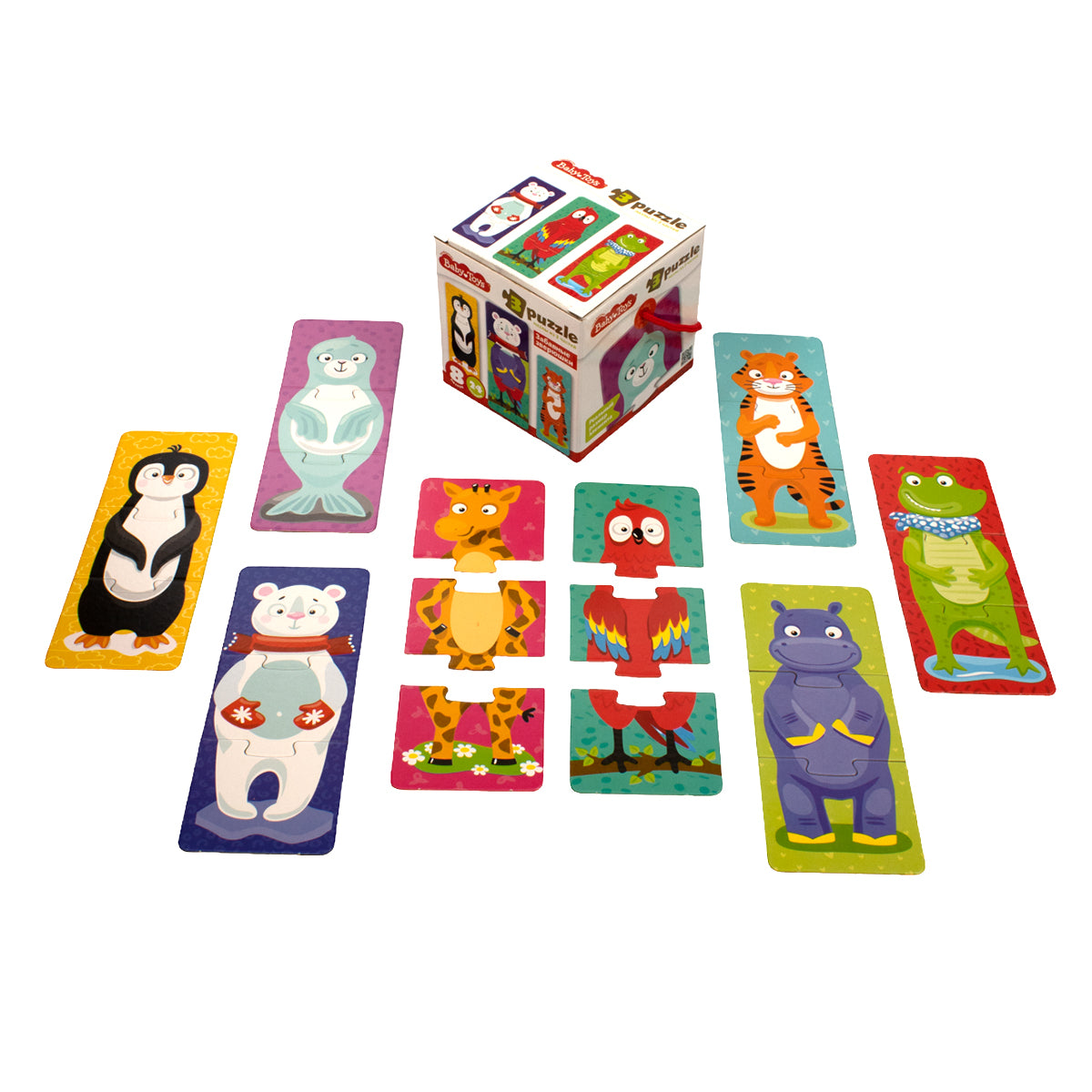 Пазлы тройные "Забавные зверюшки" 24 эл Jouets pour bébé (макси)