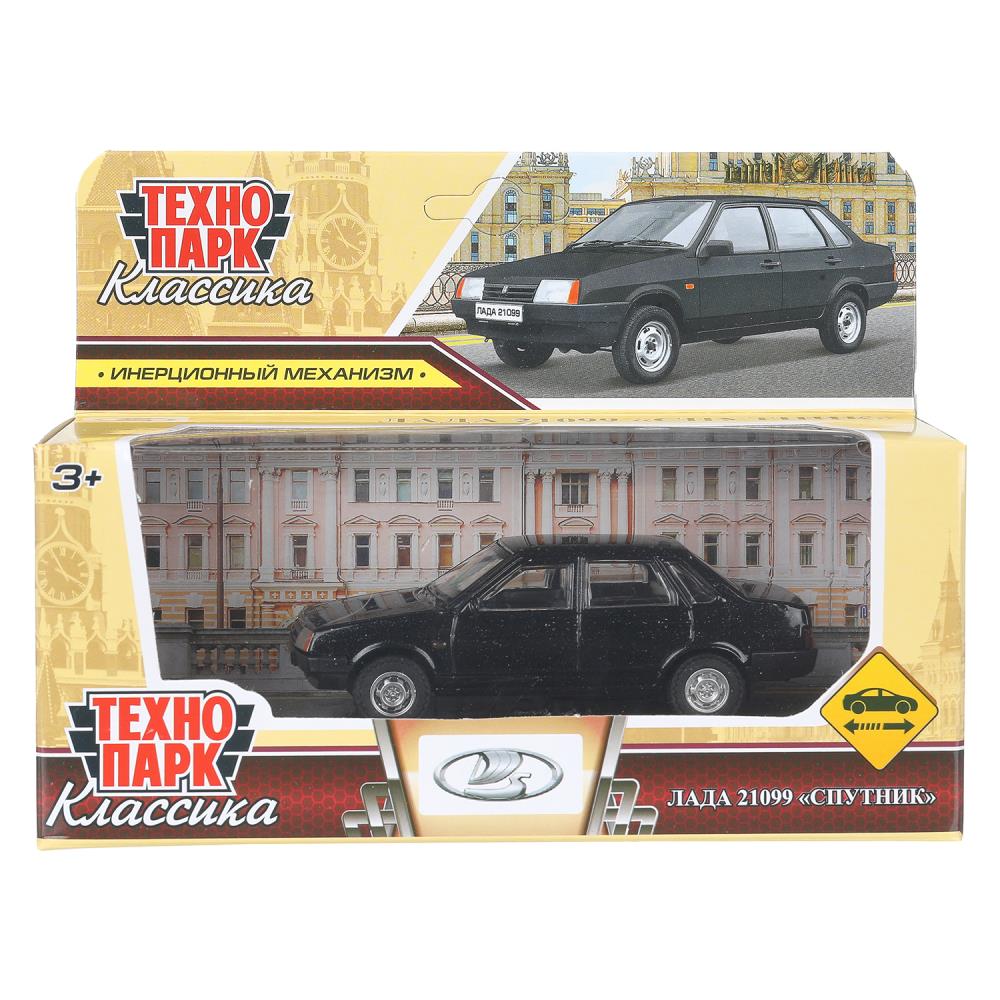 Машина металл LADA lada 21099 длина 10,5 см, инерц, черный, кор. Технопарк в кор.2*36шт
