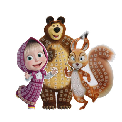 Application de figurines en EVA pour conversion 17*23 cm Masha et Medvedь МУЛЬТИ АРТ en cor.100шт