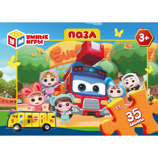 Gogo Bus. Пазлы в коробке 35 деталей. 90х65х25 мм. Умные игры в уп.32шт в кор.8уп