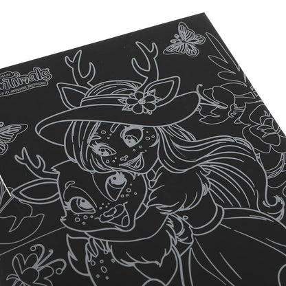 SCRATCHART-SILV-EN1 313946 Набор д/дет творчества ЭНЧЕНТИМАЛС гравюра 18*24 см, серебряная МУЛЬТИ