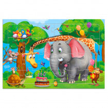 Пазл листовой на подложке. День рождения. 21х29,5 см, 24 детали (ГеоДом) НОВИНКА