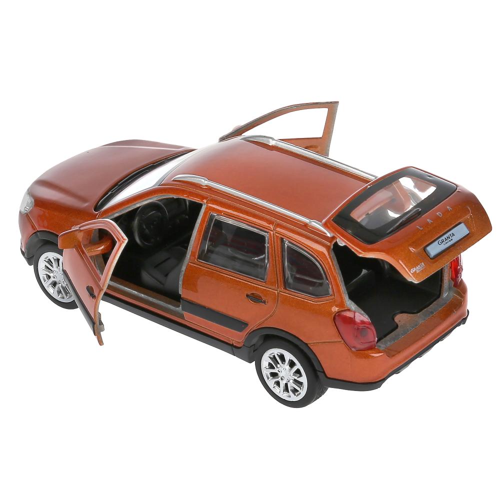Машина металл "lada granta cross 2019" 12см, откр.двери,инерц.золотой в кор. Технопарк в кор.2*36шт