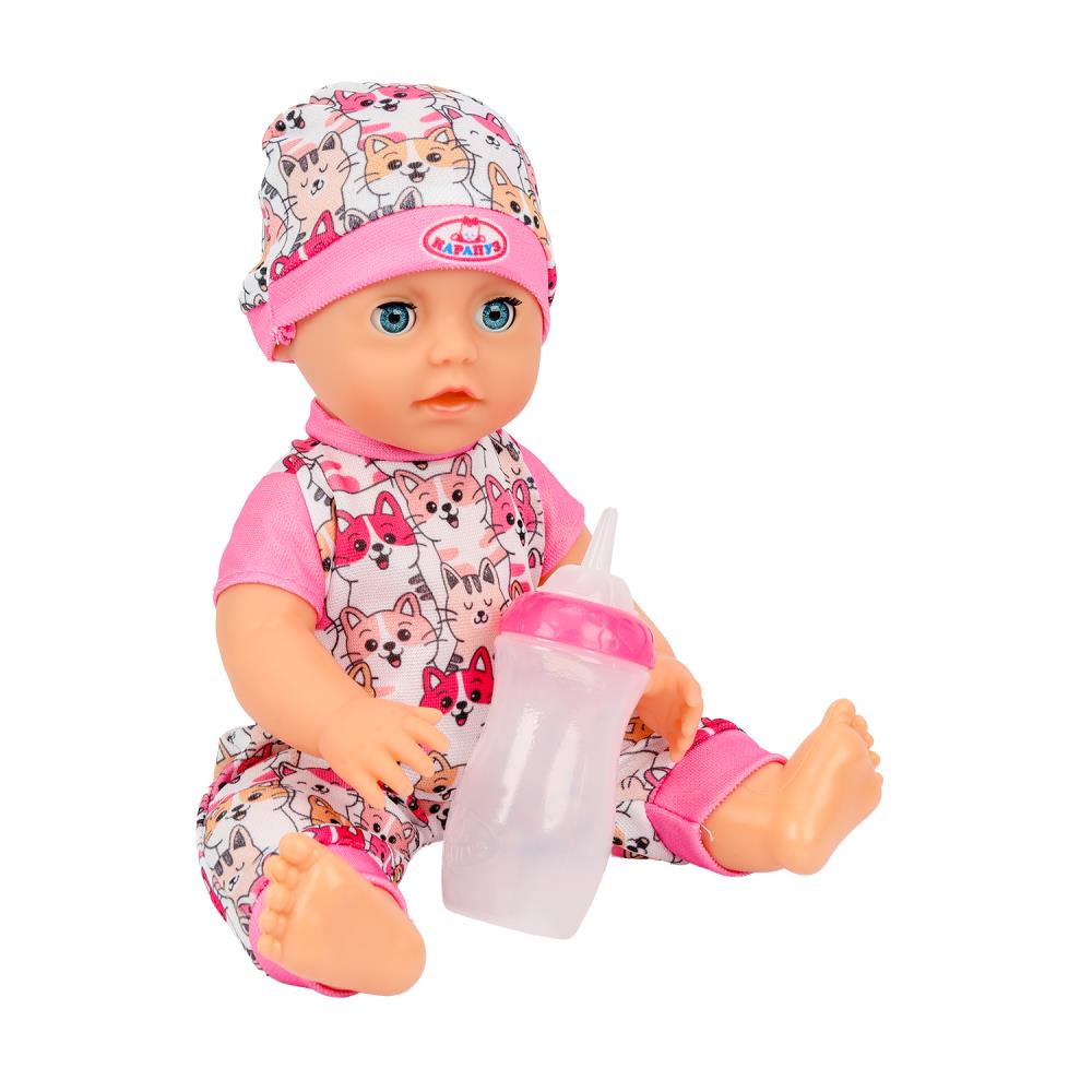 Пупс озвучивает 25см, Шаинский музыка пьет, пишет, закр. глазки, 4акс, 100 фраз КАРАПУЗ в кор.24шт