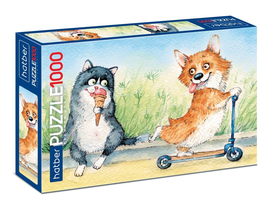 Hatber Puzzle-1000 Из жизни корги,1000ПЗ2_23726