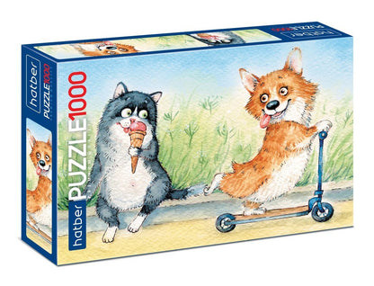 Hatber Puzzle-1000 Из жизни корги,1000ПЗ2_23726