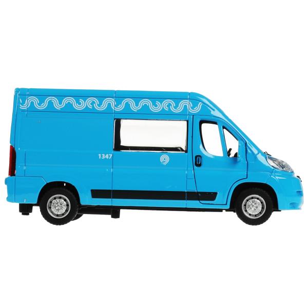 Технопарк. Модель "Citroen Jumper Метрополитен" 14см, двер, баг,инер, синий арт.JUMPER-14MOS-BU (72)