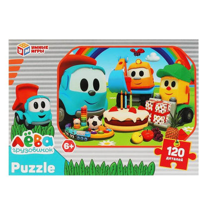 ГРУЗОВИЧОК ЛЁВА. Пазлы классические в коробке. Пазл 120 деталей. Умные игры в уп.8шт в кор.8уп