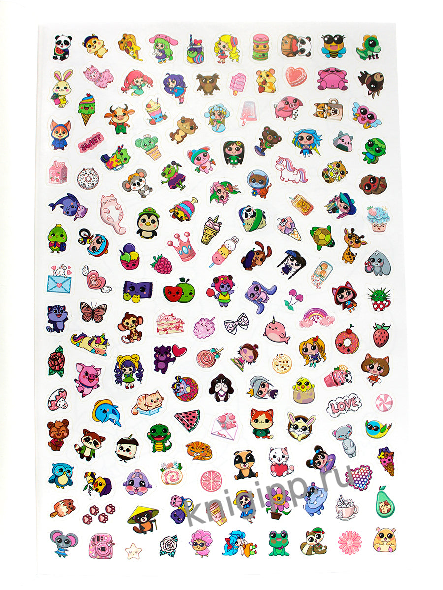 МАКСИ-РАСКРАСКА с наклейками. КАВАЙИ