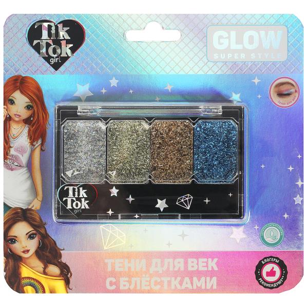 Косметика ДЛЯ ДЕВОЧЕК тени для век с блестками, 5.5 г. TIK TOK GIRL в кор.30*12шт