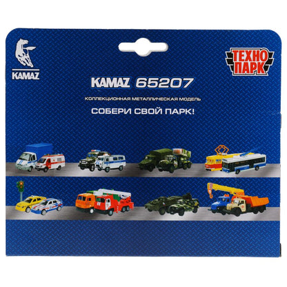 Машина металл KAMAZ , 12 см, дв., баг., инерц.+дорож. знаки, кор. Технопарк в кор.2*24шт