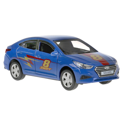 SOLARIS2-12SRT-BU 299329 Машина металл hyundai solaris спорт 12см, откр. двери, инерц.синий в кор.