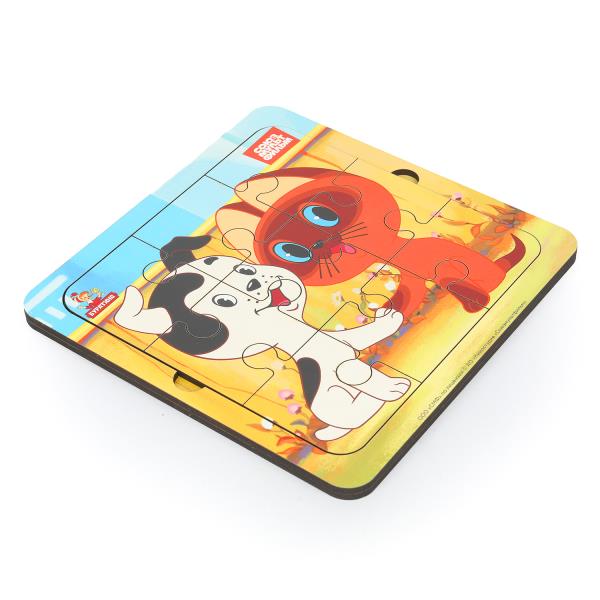 Игрушка деревянная пазл 15*15 см. СОЮЗМУЛЬТФИЛЬМ терм. пакет Буратино в кор.20шт