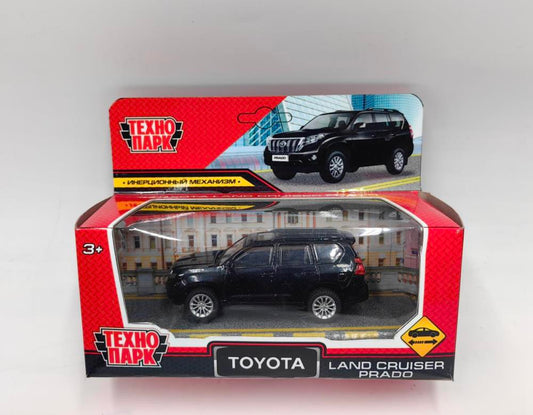 Машина металл TOYOTA LAND CRUISER PRADO длина 10,5 см, инерц, черный, в кор. Технопарк в кор.2*36шт
