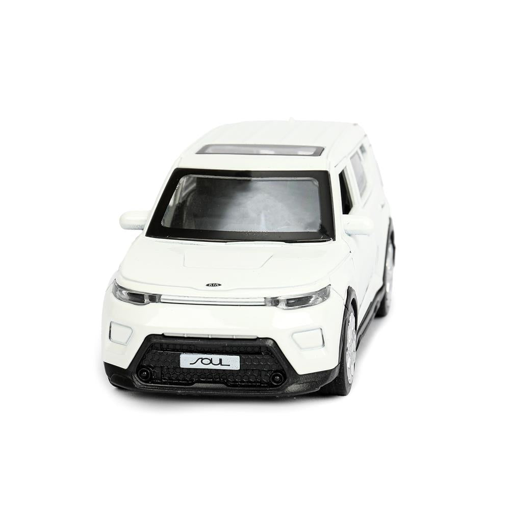 Машина металл KIA soul длина 12 см, двери, багаж., инерц, белый, кор. Parc technologique dans le cor.2*36шт