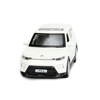 Машина металл KIA soul длина 12 см, двери, багаж., инерц, белый, кор. Parc technologique dans le cor.2*36шт