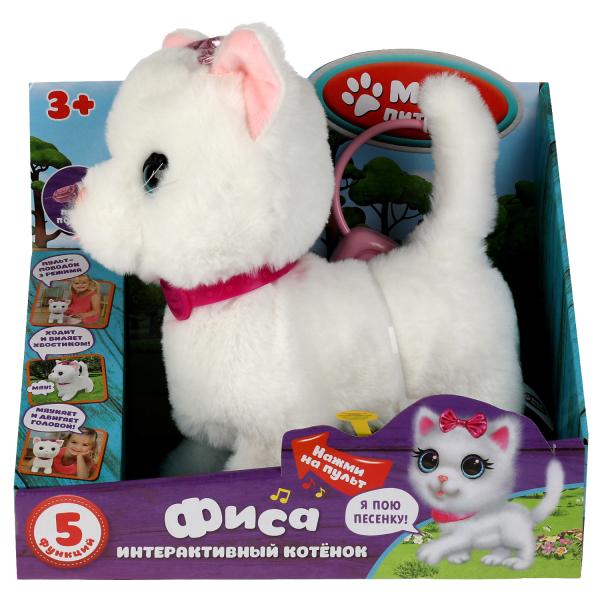 Интерактивная кошка Фиса 22см с пультом-поводком, озвучена МОЙ ПИТОМЕЦ в кор.12шт