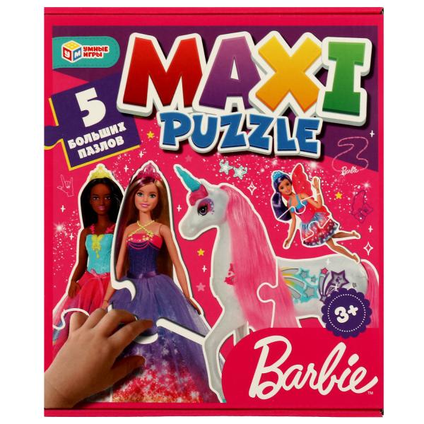 Barbi. Des maxi-pazles. 5 grands morceaux. 203х245х40 mm. Умные игры в кор.24шт