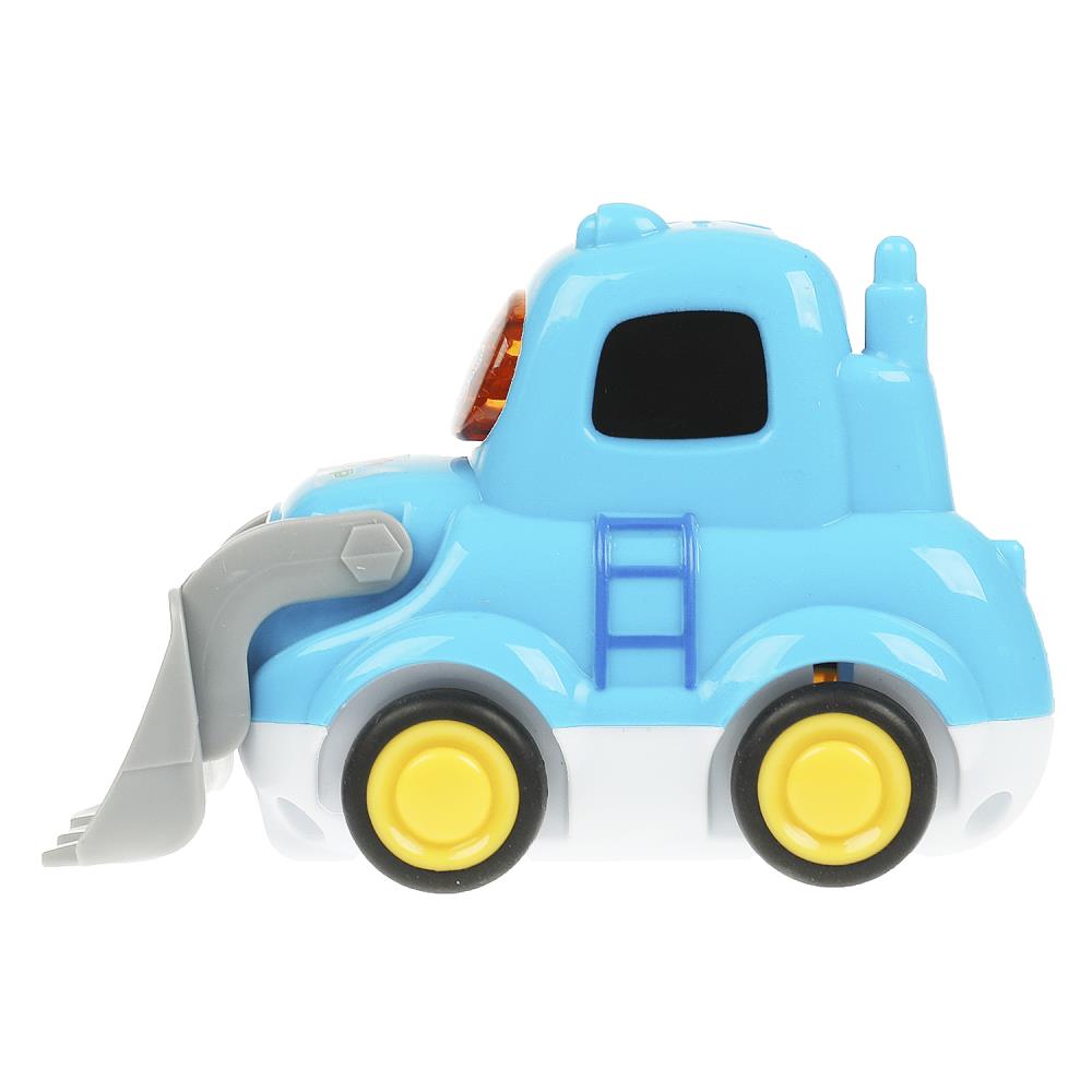 Музыкальный ЭКСКАВАТОР СИНИЙ ТРАКТОР 18 песен,стихов,звуков.свет.кор.бат Умка в кор.2*48шт