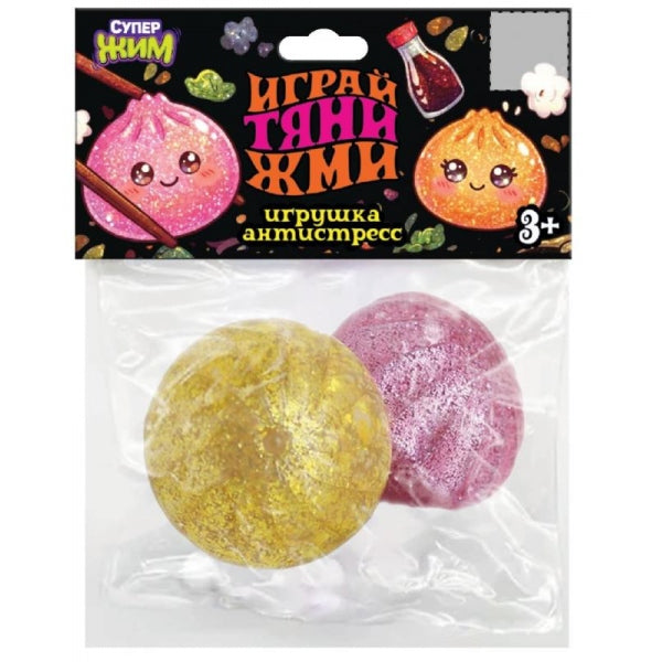Игрушка жмяка, пельмень, МИКС цветов, с блеском Супер Жим