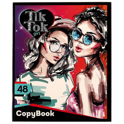 Тетрадь, 48 листов, клетка, диз 5, TIK TOK GIRL в кор.80шт